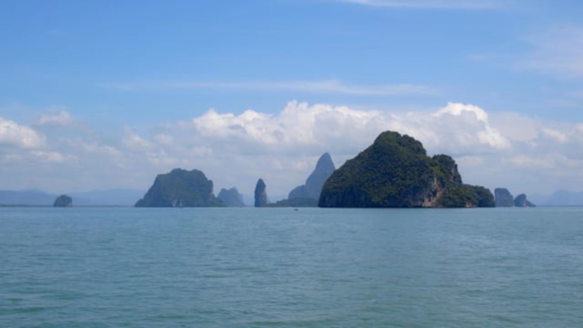 A Group Of Islands In The Water