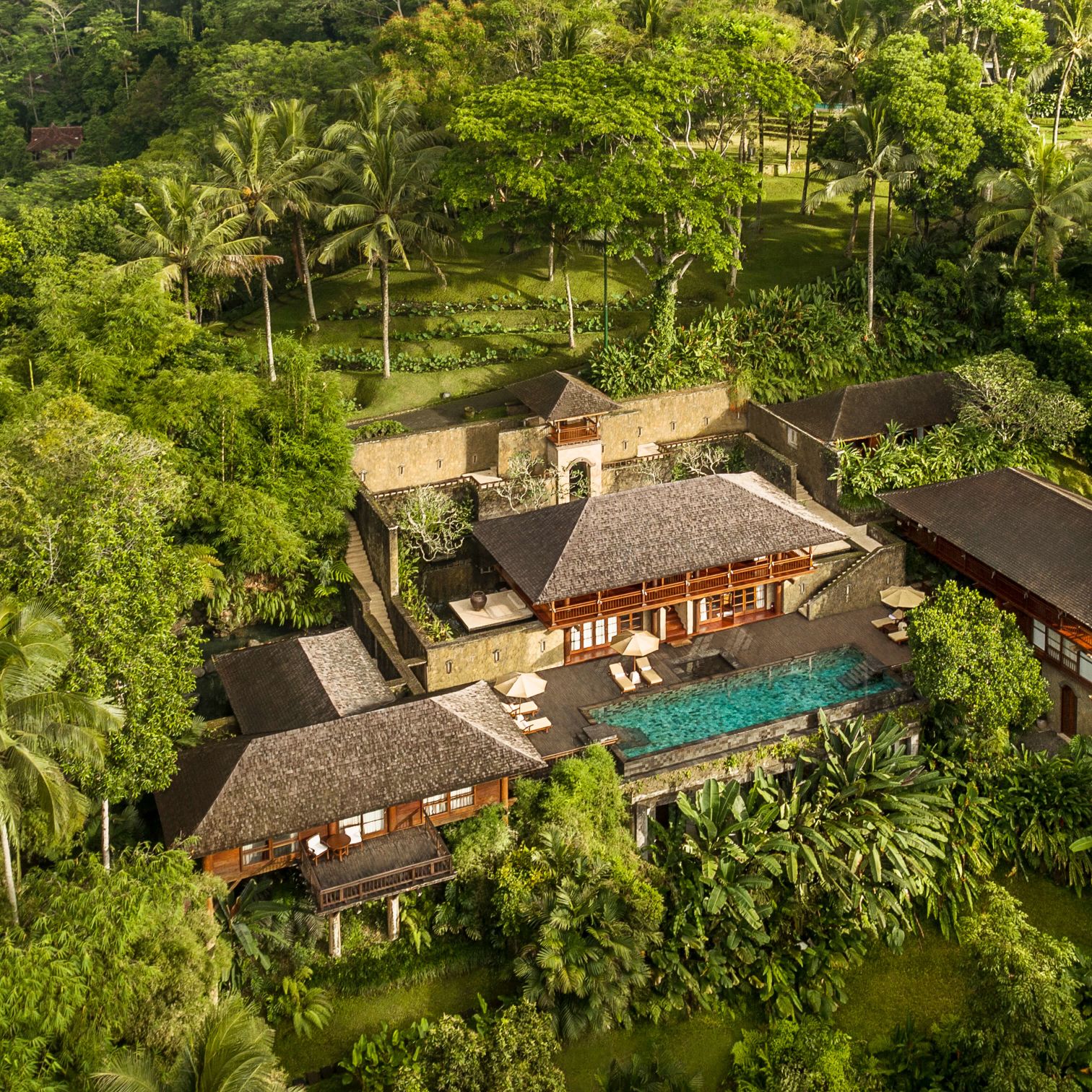 A High Angle View Of A House