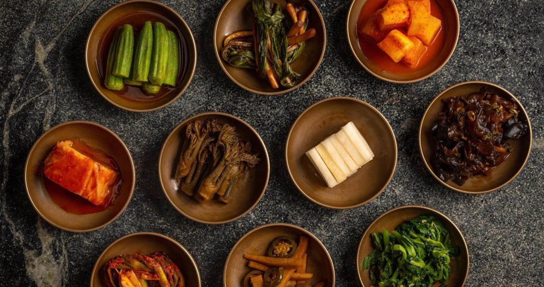 A Group Of Bowls With Food In It